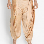 Men Gold-Toned Pleated Solid Dhoti